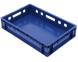 Ящик пластиковый мясной Е1, 600х400х120 мм, синий [600400120-00]