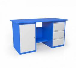 Верстак слесарный металлический с выдвижными ящиками ВСТ-Н 15/108-ПС500