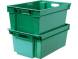 Ящик пластиковый сплошной, 600х400х250 мм, зеленый [125-2]