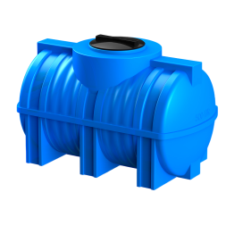 Емкость пластиковая горизонтальная для хранения воды и дизельного топлива, 500 л, синий [TG500S13]