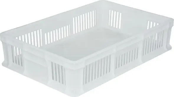 Ящик пластиковый перфорированный, 600×400×140 мм, 27 л, синий [705.01.02]