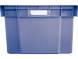 Ящик пластиковый сплошной, 600х400х250 мм, синий [125-2]