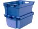 Ящик пластиковый сплошной, 600х400х250 мм, синий [125-2]