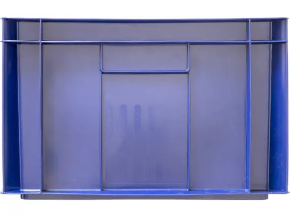 Ящик пластиковый сплошной, 600x400x250 мм, 46 л, синий [204.02]