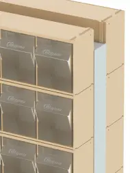 Стойка бежевая двусторонняя напольная Стелла-техник 406-00-00-10-B