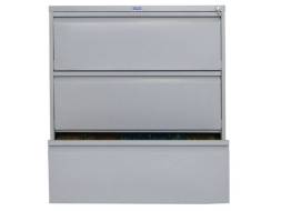 Шкаф металлический картотечный (картотека) ПРАКТИК AMF 1091/3, 3 ящика, 998х915х460 мм