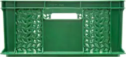 Ящик пластиковый перфорированный, 600x400x180 мм, 35 л, зеленый [706.02.01 м]