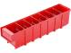 Контейнер полочный пластиковый, 400x92x100 мм, 3.68 л, красный [6006]