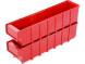 Контейнер полочный пластиковый, 400x92x100 мм, 3.68 л, красный [6006]