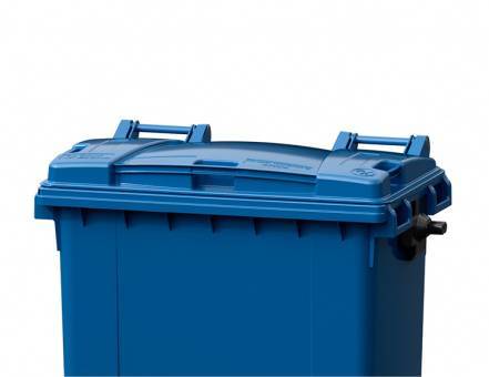 Контейнер пластиковый для мусора (ТБО/ТКО) с крышкой на колесах, 660 л