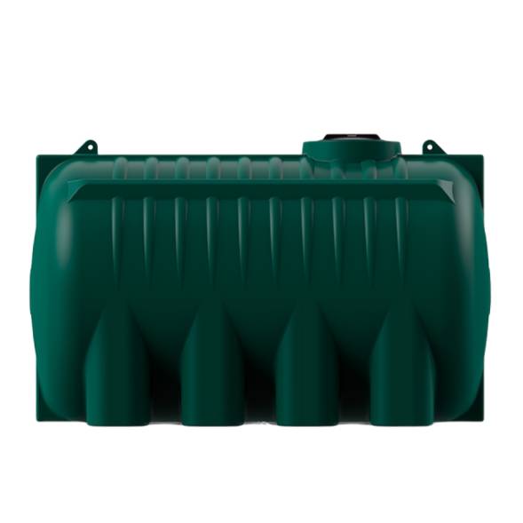 Емкость пластиковая горизонтальная для хранения воды и дизельного топлива, 8000 л, зеленый [TG8000S2]