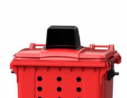 Контейнер пластиковый для мусора (ТБО/ТКО) перфорированный, 1100 л