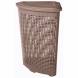 Корзина для белья угловая, 50л, коричневая