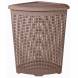 Корзина для белья угловая, 50л, коричневая