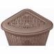 Корзина для белья угловая, 50л, коричневая