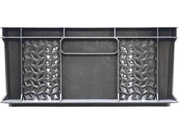 Ящик пластиковый перфорированный, 600x400x180 мм, 35 л, серый [706.02.02 м]