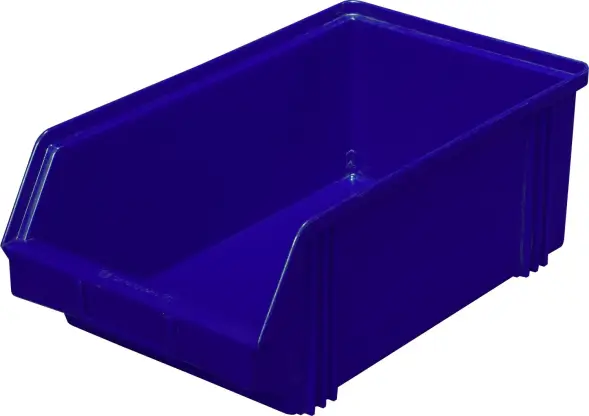 Ящик пластиковый сплошной, 400×230×150 мм, 13.8 л, синий [7963]