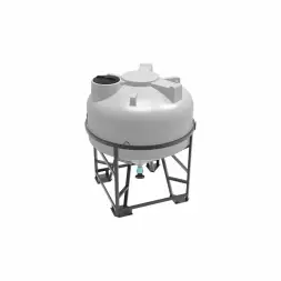 Емкость ЦКТ 3000 л с патрубком 90мм с фланцем белая в обрешетке