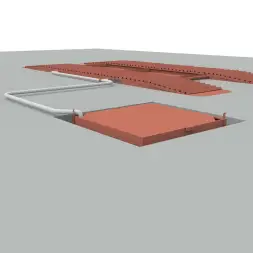 Эстакада разборная металлическая "Комфорт", 6м, грузоподъемность 50т, красная