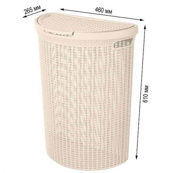 Корзина для белья Eco Style, 45л, бежевый