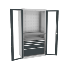 Шкаф ДиКом ВС-055-02 с дверьми с окнами