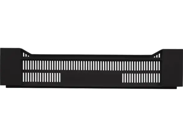 Ящик пластиковый перфорированный, 600x400x135 мм, 32,4 л, черный [119]