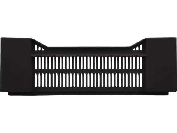 Ящик пластиковый перфорированный, 600x400x135 мм, 32,4 л, черный [119]