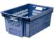 Ящик пластиковый с перфорированными стенками и дном, 600х400х250 мм, синий [125]