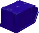 Ящик пластиковый сплошной, 250×148×130 мм, 4.8 л, синий [7967]