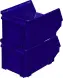 Ящик пластиковый сплошной, 250×148×130 мм, 4.8 л, синий [7967]