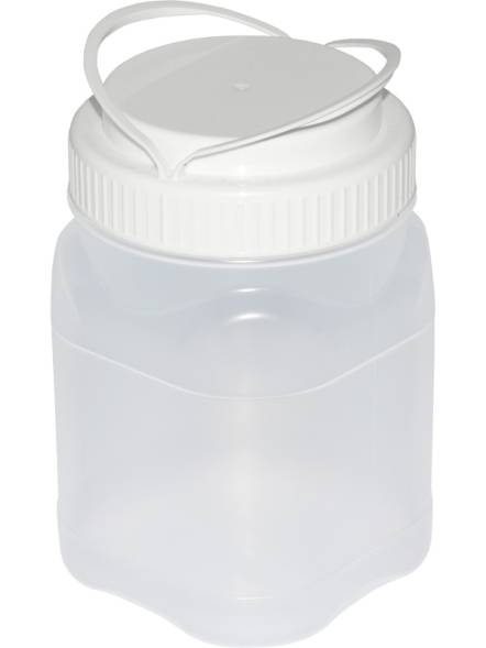 Бидон пластиковый для пищевых продуктов с крышкой и ручками, 1 л, прозрачный [БН-1]