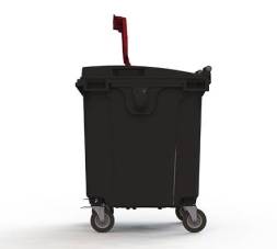 Контейнер пластиковый для мусора (ТБО/ТКО) на колесах с крышкой TwinLid, 1100 л