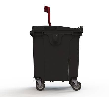 Контейнер пластиковый для мусора (ТБО/ТКО) на колесах с крышкой TwinLid, 1100 л