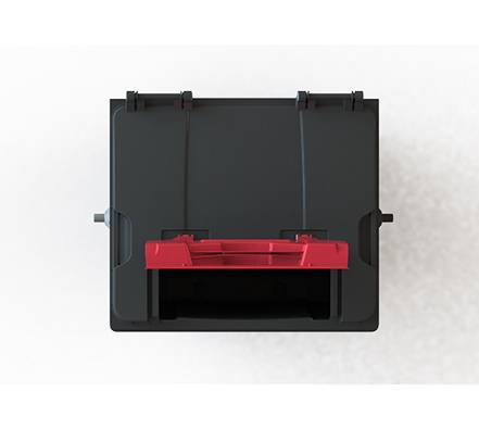 Контейнер пластиковый для мусора (ТБО/ТКО) на колесах с крышкой TwinLid, 1100 л