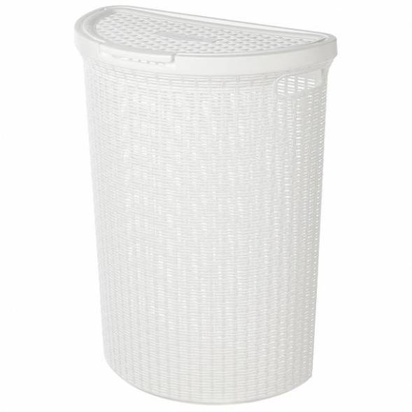 Корзина для белья Eco Style, 45л, белый