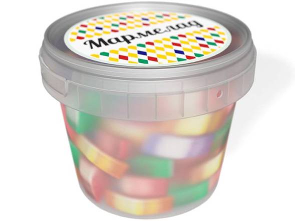 Контейнер пластиковый круглый, 365мл, 95 мм, прозрачный