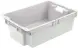 Ящик пластиковый сплошной с гладким дном, 600x400x200 мм, 35 л, белый [206 (1,7)]