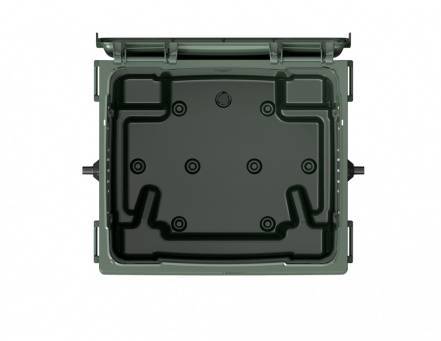 Контейнер пластиковый для мусора (ТБО/ТКО) с крышкой на колесах, 1100 л