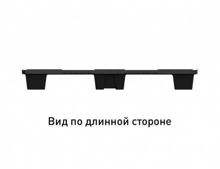 Паллет (поддон) пластиковый перфорированный на ножках, 1200х800х140 мм, ЭКО, черный [02.102.99R]