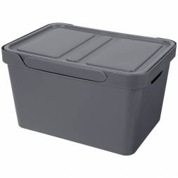Ящик с крышкой универсальный Luxe, 18л, серый
