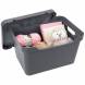 Ящик с крышкой универсальный Luxe, 18л, серый