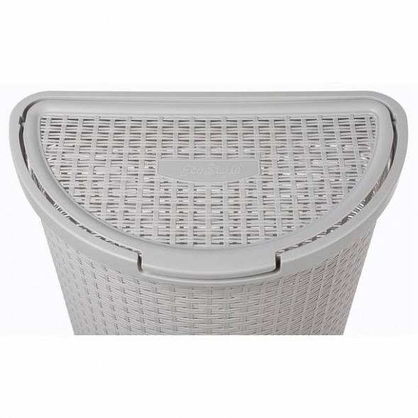 Корзина для белья Eco Style, 45л, светло-серый