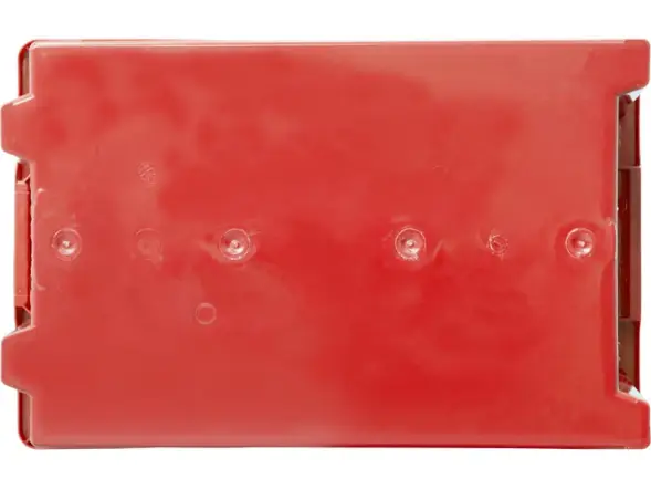 Ящик сплошной 600x400x270 мм, 43 л, красный