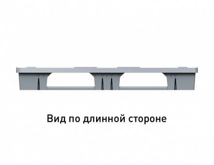Паллет (поддон) пластиковый вкладываемый перфорированный на 3-х полозьях, 1200х800х150 мм, серый [02.122.91.R]