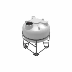 Емкость ЦКТ 3000 л с патрубком 90мм с фланцем под плотность до 1,2 г/см³ белая в обрешетке