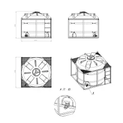 Сливной кран G2 с БРС комплект для установки на одну емкость