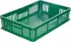Ящик пластиковый перфорированный, 600×400×140 мм, 27 л, зелёный [705.02.02 м]