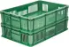 Ящик пластиковый перфорированный, 600×400×140 мм, 27 л, зелёный [705.02.02 м]