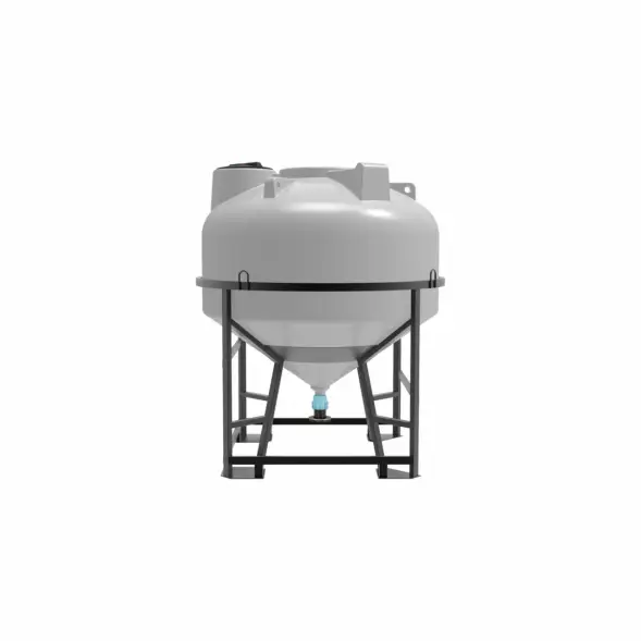 Емкость ЦКТ 3000 л с патрубком 110мм с фланцем под плотность до 1,2 г/см³ белая в обрешетке