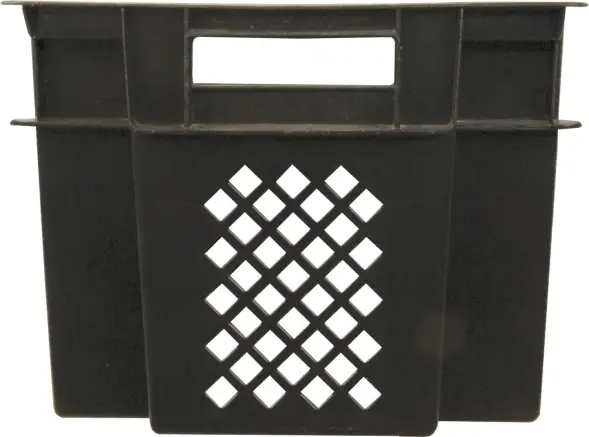 Ящик пластиковый c перфорированными стенками и дном, 600x400x300 мм, 50 л, черный [108]